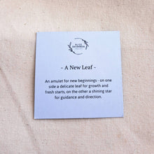 Load image into Gallery viewer, A New Leaf Amulet | Leaf & Star Double-Sided Mini Charm Necklace