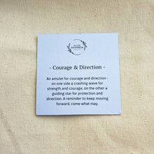 Load image into Gallery viewer, Courage & Direction Amulet | Wave & Star Double-Sided Mini Charm Necklace