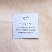 Load image into Gallery viewer, Courage & Joy Amulet | Wave & Birds Reversible Double-Sided Necklace
