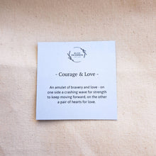 Load image into Gallery viewer, Courage & Love Amulet | Wave & Hearts Reversible Double-Sided Necklace