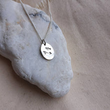 Load image into Gallery viewer, Courage & Joy Amulet | Wave & Birds Reversible Double-Sided Necklace
