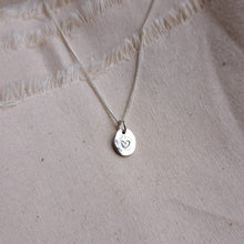 Load image into Gallery viewer, Courage & Love Amulet | Wave & Heart Double-Sided Mini Charm Necklace