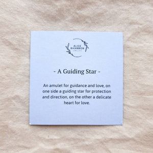 A Guiding Star Amulet | Star & Heart Double-Sided Mini Charm Necklace