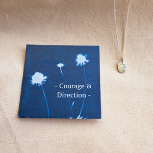 Courage & Direction Amulet | Wave & Star Double-Sided Mini Charm Necklace