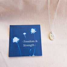 Load image into Gallery viewer, Freedom &amp; Strength Amulet | Free Flying Bird &amp; Evergreen Tree Double-Sided Necklace
