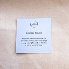 Load image into Gallery viewer, Courage &amp; Love Amulet | Wave &amp; Hearts Reversible Double-Sided Necklace
