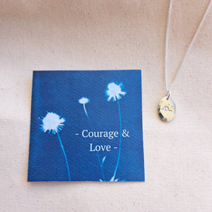 Courage & Love Amulet | Wave & Hearts Reversible Double-Sided Necklace