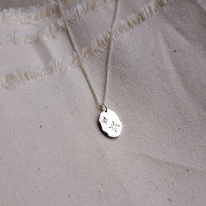 Strength & Direction Amulet | Evergreen Tree & Shining Stars Double-Sided Necklace