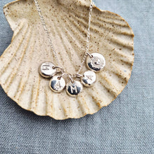 Load image into Gallery viewer, The Storyteller Necklace | Initial Charm Pebbles
