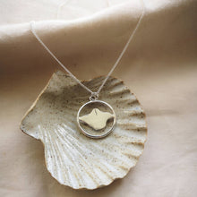 Load image into Gallery viewer, Recycled silver Isle of Wight necklace in ceramic shell
