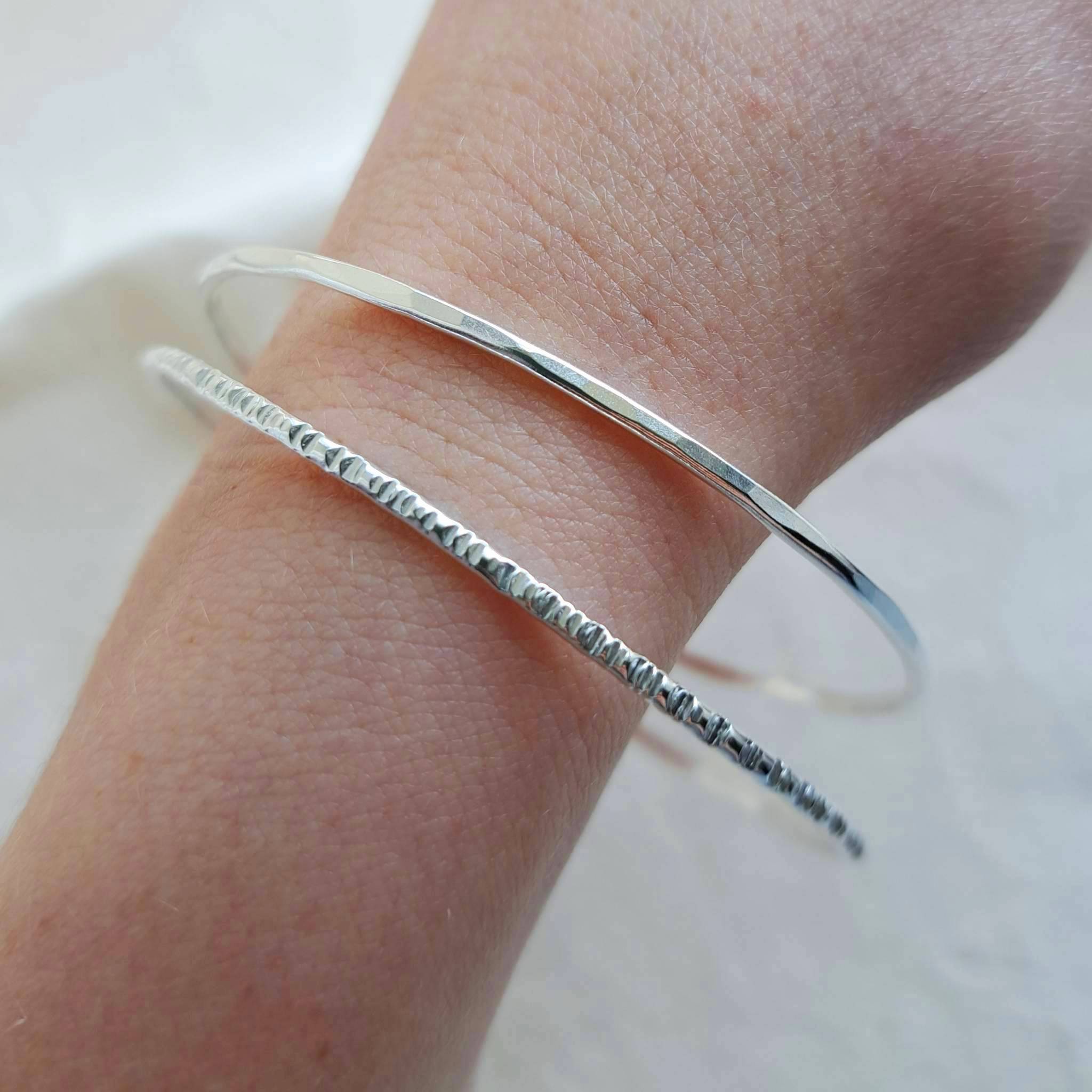 Silver clearance stacking bangles